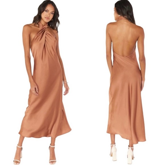 Show Me Your MuMu Dresses & Skirts - Show Me Your Mumu Jasmine Halter Midi Dress